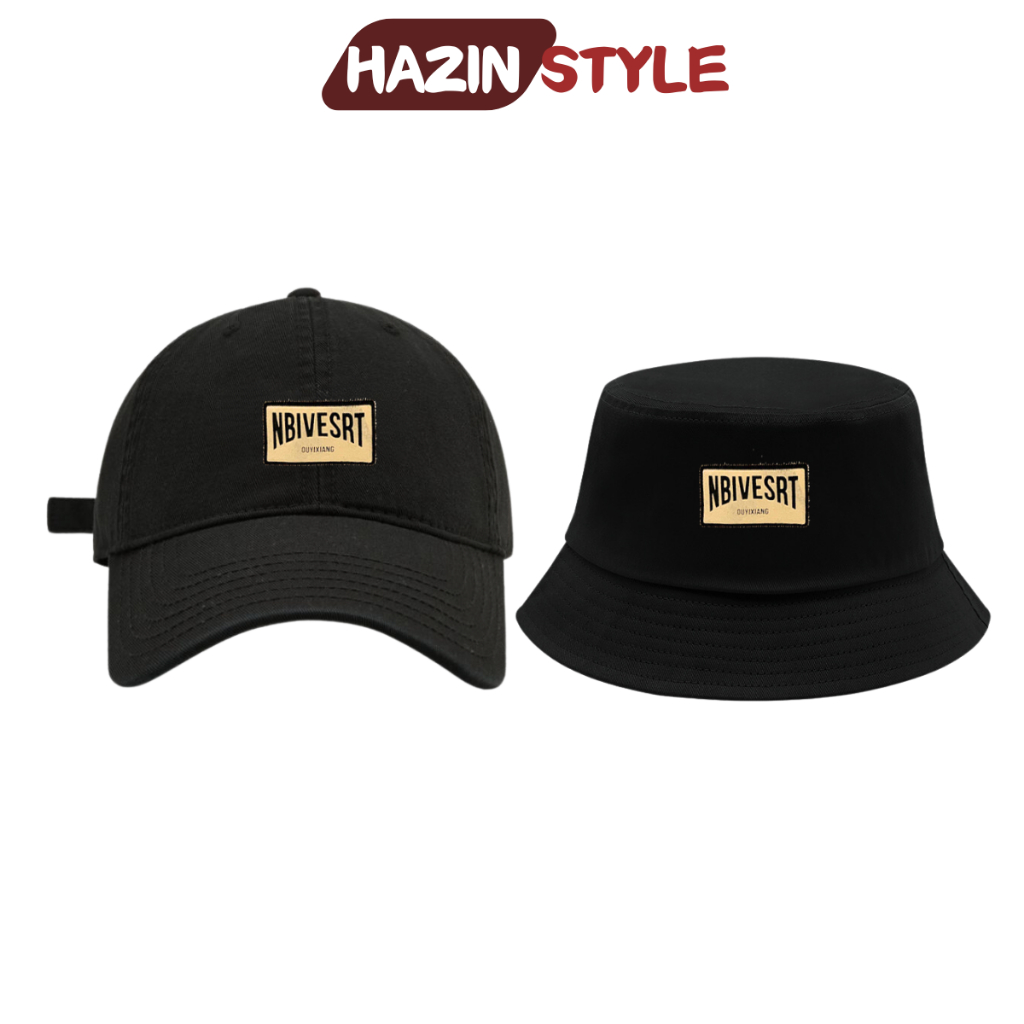 Mũ lưỡi trai bucket NBIVESRT đội đôi couple HAZIN chất vải kaki cao cấp, nón bucket nam nữ thời trang unisex