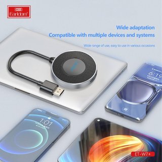 Hdmi không dây 4k chính hãng earldom w7+ kết nối điện thoại, máy tính với tivi, máy chiếu