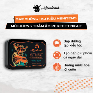 Sáp vuốt tóc nam Menitems Perfect Night, Tropical Wind, Gentle Blue Clay + Tặng Lược Pomade