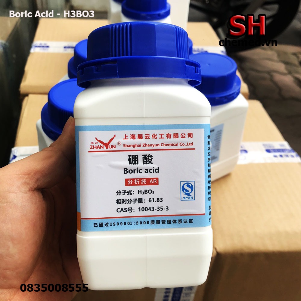 Hóa chất Boric acid - H3BO3 dùng trong thí nghiệm 500g