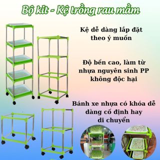 Bộ kit trồng rau mầm 3.3 tiện lợi - vuon sai gon - vườn sài gòn