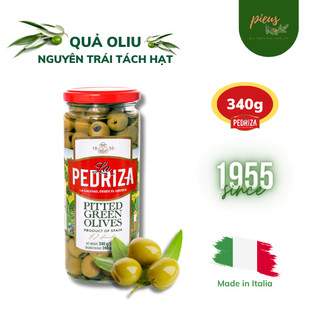 Quả Oliu xanh nguyên trái tách hạt Pitted Green Olive La Pedriza 340g nhập khẩu Ý | Pieus