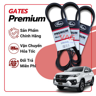 Dây curoa gates 7pk1516 hilux 2.5 2004 – 2008, 3.0 2015 – 2017, fortuner chính hãng gates - mỹ