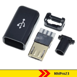 Đầu jack micro usb đực kèm vỏ
