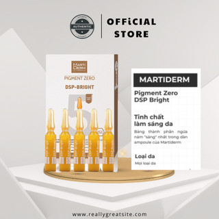Set 5 ống Tinh chất Martiderm Pigment dưỡng trắng mờ thâm 2ml