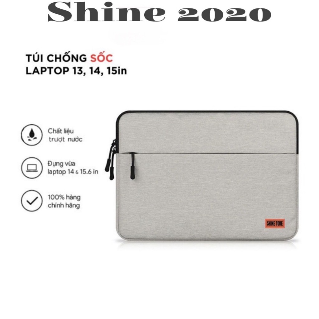 Túi chống sốc 2 ngăn đựng laptop cao cấp SHINE -002