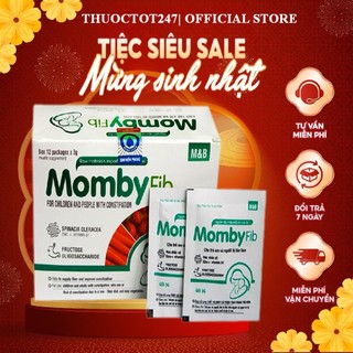 MOMBY FIB XANH - CỐM VI SINH CHO MẸ & BÉ  ĐÁNH BAY TÁO BÓN (MOMBYFIB HỘP 12 GÓI)