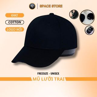 Mũ lưỡi trai đen trơn, hàng xuất dư Freesize dành cho cả nam và nữ, Full hộp