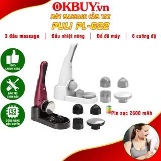 Máy massage cầm tay pin sạc 4 đầu PULI PL-622 - Có đầu nóng | OKbuy