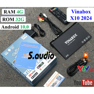 Android TV Box Vinabox X10 Ram 4G/32G Điều Khiển Voice Xem Truyền Hình Miễn Phí | Chính Hãng