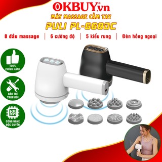Máy massage cầm tay dùng pin puli pl-668dc - 8 đầu, mát xa giảm mỡ bụng | okbuy