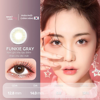 LENS XÁM TỰ NHIÊN [𝐅𝐔𝐍𝐊𝐈𝐄 𝐆𝐑𝐀𝐘 ] - Kính Áp Tròng không giãn có độ | Nhatlam lens phân phối chính hãng Angel Eyes