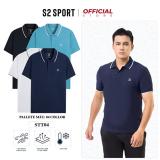 Áo Polo nam thể thao S2 SPORT Áo Thun ngắn tay cổ bẻ phối màu năng động Cotton CVC thoáng mát co giãn 4 chiều - SPL04