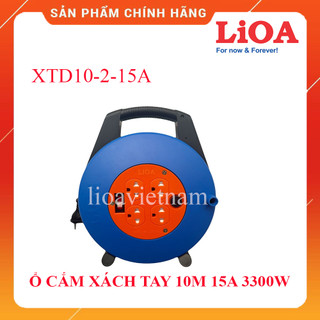 Ổ cắm xách tay lioa xtd10-2-15a kéo dài 10m quay tròn công suất 3300w