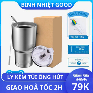 ly giữ nhiệt thái lan 900ml -Ly Giữ Nhiệt Starbucks Thái Lan Cao Cấp Inox 304 Nắp Chống Trào 900ml + Tặng Kèm Bộ Ống Hút