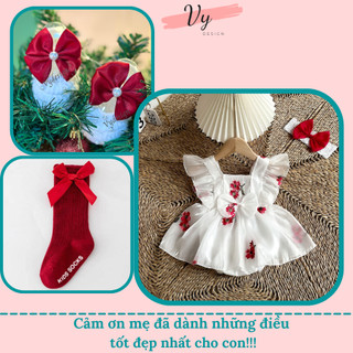 MV041 Set Váy Công Chúa Cho Bé Sơ Sinh Vy DESIGN. Váy Body Bé Gái Thiết Kế Kèm Phụ Kiện, Váy Hè Cho Bé, Đầm Đầy Tháng