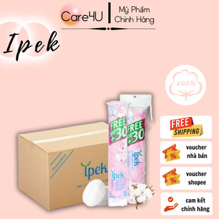 Combo 1 thùng bông tẩy trang Ipek 130 miếng (30 gói x 130)