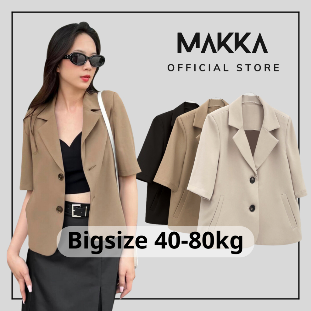 Áo khoác blazer áo vest công sở ngắn tay đệm vai đứng form