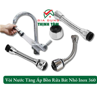 [THỊNH TÂM] VÒI NƯỚC Tăng Áp Nhỏ Bồn RỬA BÁT INOX XOAY 360 ĐỘ-Hàng cao cấp - vòi nhỏ