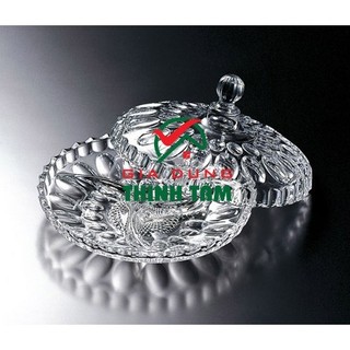 [THỊNH TÂM] Khay Mứt Thủy tinh Pha Lê 3 Ngăn