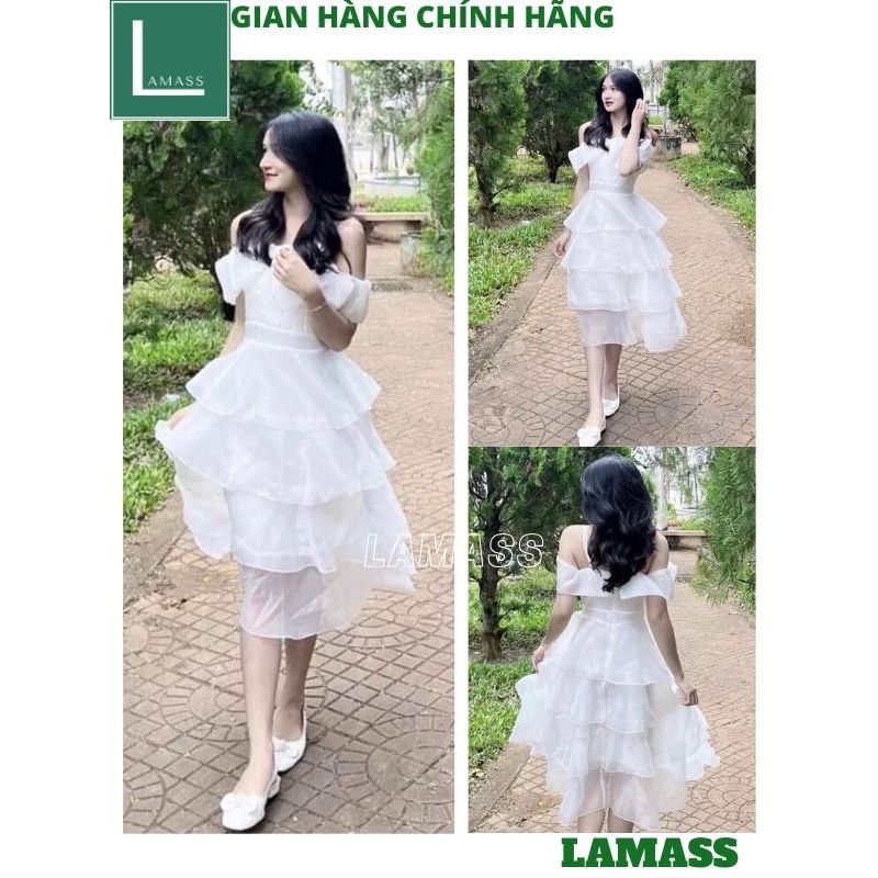 Váy voan nữ tiểu thư xếp tầng nơ ngực đính đá dáng dài maxi đi chơi đi tiệc cực xinh và dễ thương - LAMA | BigBuy360 - bigbuy360.vn