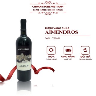 Rượu vang Chile Aimendros Carmenere Gran Reserva 14% 750ml ngon thượng hạng nhập khẩu chính hãng