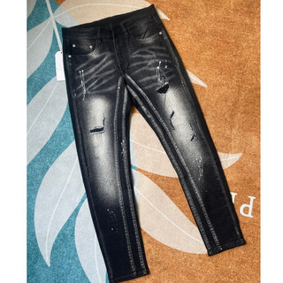quần bò jean nam dài đen rách vẩy sơn kiểu cá tính đẹp,mẫu mới hot chất jean co giãn bền màu ĐƯỢC KIỂM