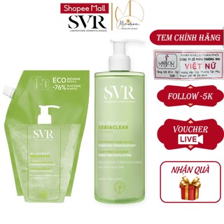 Sữa Rửa Mặt SVR Gel Moussant Cho Da Dầu Mụn & Da Nhạy Cảm 55ml, 200ml, 400ml