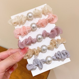 Dây cột tóc nữ vải voan lưới đính hạt xinh xắn dễ thương PK178
