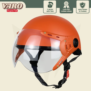 Mũ bảo hiểm nửa đầu A33K VARO màu cam