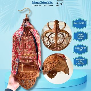 Lồng chim hút mật đục tôm cua cá cnc, lồng hút mật thái tử đầy đủ phụ kiện cao cấp