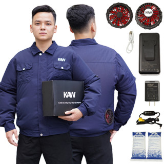 Áo Điều Hòa Cao Cấp KAW, Áo Điều Hòa Đầy Đủ Phụ Kiện Quạt, Pin Chính Hãng, Chống Nắng Hiệu Quả