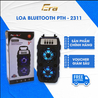 Loa karaoke bluetooth tặng kèm mic PTH 2322/2311- Era, Loa mini không dây đèn led, âm thanh Hifi 360