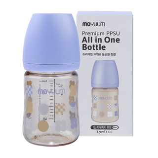 Bình sữa Moyuum Tím Clover Edition cỏ bốn lá 170ml/270ml Hoạ Tiết Tím Hàn Quốc Chính Hãng