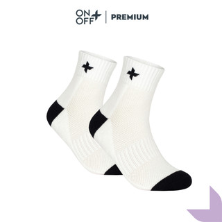Tất nam thể thao cổ trung cotton kháng khuẩn khử mùi ONOFF 18AQ23A150