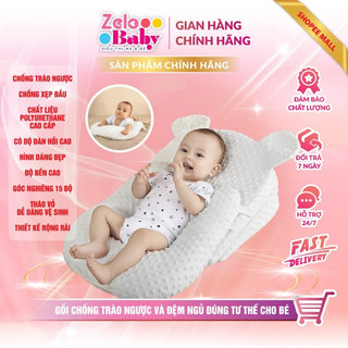 Gối chống trào ngược và đệm ngủ đúng tư thế cho bé Zelo Baby