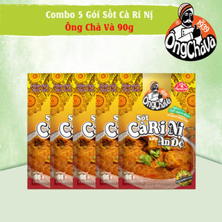 Combo 5 gói sốt cà ri nị kiểu ấn độ ông chà và 90g