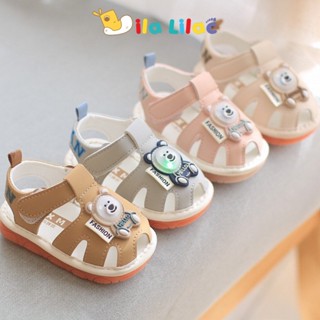  Dép cho bé trai bé gái tập đi từ 0-2 tuổi dép sandal quai hậu trẻ em có hoạ tiết gấu phát sáng  MK77  