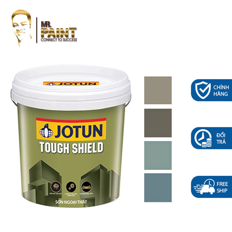 Sơn tường ngoài trời Jotun Tough Shield thùng 5 lít bền màu, chống rong rêu và nấm mốc (Sơn ngoại thất)