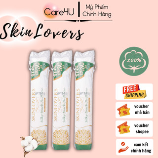 [Tặng 1 mặt nạ] Combo 3 Gói Bông Tẩy Trang Skinlovers 120+30 miếng (3x150 miếng)