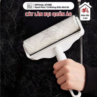Cây lăn bụi quần áo dính lông, ga giường, sàn nhà, cây lăn lông mèo kèm cán dài và lõi lăn | cây lăn bụi giường