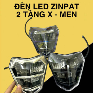 Đèn zinpat 2 tầng màu titan dành cho xe điện xmen(lắp mặt nạ bi cầu) Ánh Sáng Cực Mạnh