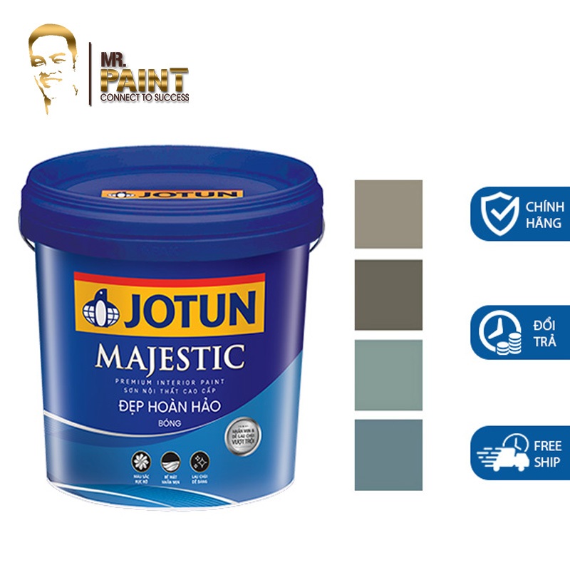 Sơn tường trong nhà Jotun Majestic 1 lít đẹp hoàn hảobmàu sắc rực rỡ (Sơn nội thất)