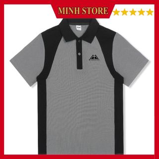 Áo Polo Nam POLY cotton phối xám đen có cổ, Áo POLO Nam thiết kế trẻ trung hàng xuất AT03  AT12 - MINHSTORE