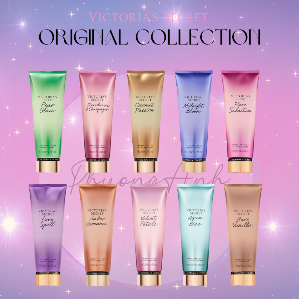 Amber Romance | Aqua Kiss | Midnight Bloom | Coconut Passion | Pear Glace- Body Lotion Sữa Dưỡng Thể Victoria Secret 236