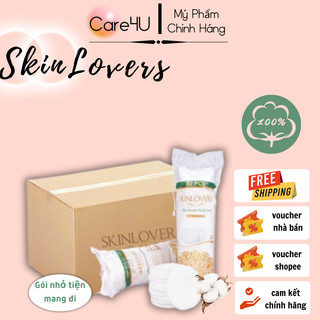 Thùng 48 gói bông tẩy trang cotton 100% không xơ bông chính hãng  - Skinlovers 80 miếng (48x80 miếng)