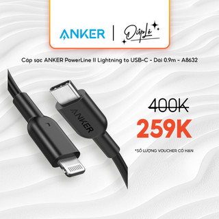 Cáp sạc anker powerline ii lightning to usb-c dài 0.9m - a8632