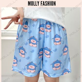 Quần Short hoạt hình Unisex BL UE PIG ❤️ Quần đùi nam nữ mặc nhà Freesize Molly Fashion