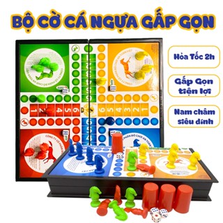  Cờ Cá Ngựa Có Nam Châm Bộ Đồ Chơi Cờ Cá Ngựa Có Hộp Đựng Tiện Lợi Board Game Gia Đình Vui Nhộn 