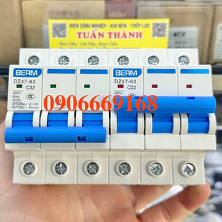 Át cb mccb đảo chiều 1 pha 3 pha 32a 40a 50a 63a dz47-63 hiệu berm
